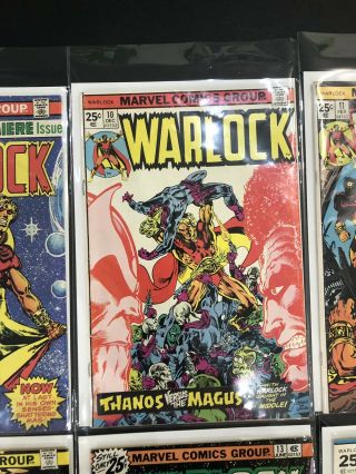 Marvel ' s WARLOCK (1975 - 76) 9 10 11 12 13 14 JIM STARLIN Run Mid Grade 3