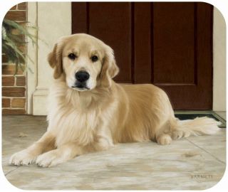 Mouse Pad - - Golden Retriever On Porch By Fiddler 