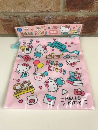 Sanrio Hello Kitty Drawstring Bag Japan Kawaii Pink
