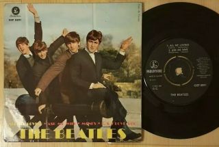 The Beatles " All My Loving " Rare Swedish Parlophone Ep Ex,
