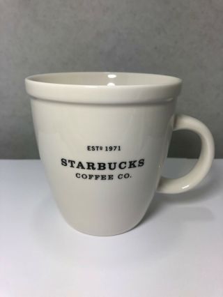 Starbucks Coffee Barista Mug White Ceramic Reads Est 