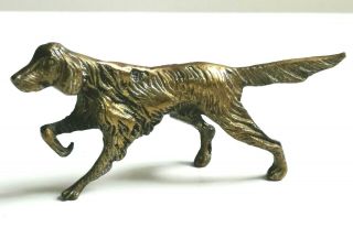 Rare Antique Brass Figure Of An English Setter Dog -