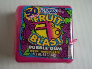 Vintage 1994 Rain - Blo Leaf Fruit Blast Bubble Gum Container Pink