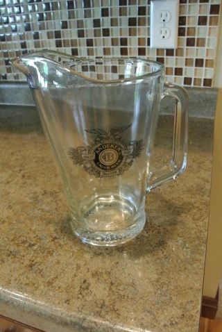 Andeker Beer Clear Glass Pitcher 9 " Tall 6 " Diameter