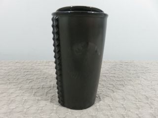 Starbucks 2015 Matte - Black Ceramic Studded Travel Tumbler Mug 10 Oz W/lid
