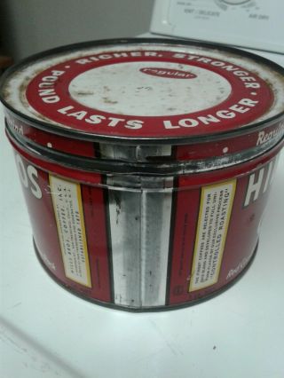 Vintage Hills Brothers Coffee Tin - Rare 1 lb.  - Red Can Brand 4