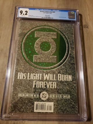Green Lantern V3 81 Cgc 9.  2 (deluxe Edition) Memorial For Hal Jordan