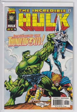 Incredible Hulk 449 (fn/vf 7.  0) 1st Appearance Thunderbolts,  Marvel 1997