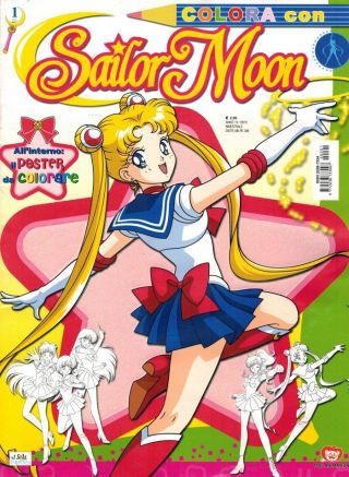 Colora Con Sailor Moon N.  1 Coloring Book Poster