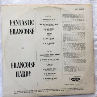 Francoise Hardy - Fantastic Francoise - Rare OZ Press Vogue LP - Iconic Image 2