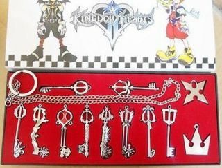 12pcs/ Kingdom Hearts Ii Key Blade Necklace Pendant,  Keyblade,  Keychain