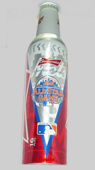 2013 MLB BASEBALL ALL STAR GAME YORK METS BUDWEISER ALUMINUM BOTTLE BEER - CAN 3