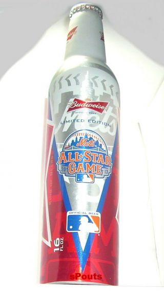 2013 MLB BASEBALL ALL STAR GAME YORK METS BUDWEISER ALUMINUM BOTTLE BEER - CAN 5