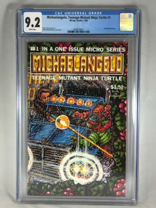 Michaelangelo Teenage Mutant Ninja Turtle 1 Cgc 9.  2 (1986) Mirage Studios White