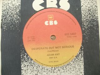 Adam Ant South African Press 7 " Why Do Girls Love Horses