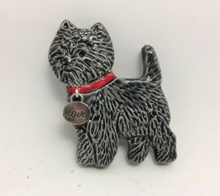 Cairn Terrier To - To Pin Brooch Jewelry Sculpture Painting Hand Made Art Charm