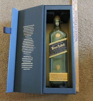 Johnnie Walker Blue Label Box W/ Empty Bottle 750 Ml,  75cl.
