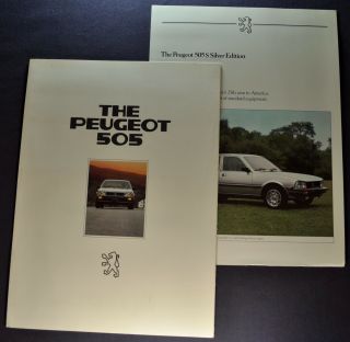 1982 Peugeot 505 Sales Brochure Folder S Silver Edition 82