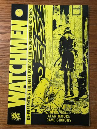 Watchmen 1 Second 2nd Print Variant Dc Comics 2009 Nm Reprint Alan Moore