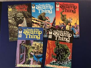 Roots Of The Swamp Thing 1 - 5 Comics Complete 1986 Dc Vf - Nm By B.  Wrightson