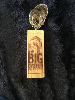 Rare Big Oyster Brewery Beer Tap Handle Made With An Oyster