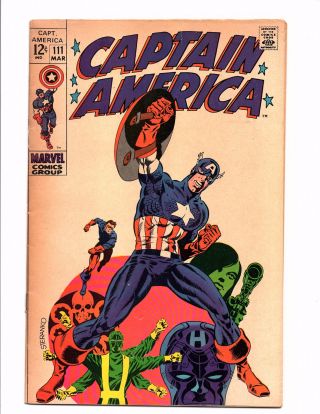 Captain America 111 (mar 1969,  Marvel) - Very Fine