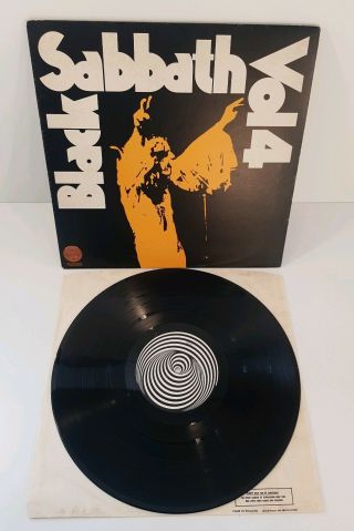 Black Sabbath Vol 4 Vertigo Swirl Vinyl Record Uk 1st Press 6360 071 Vgc