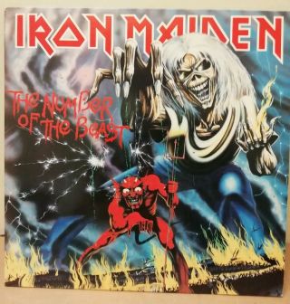 Iron Maiden The Number Of The Beast Vinyl Lp 1st Press Ecm 3400 1982 A2/b3 Ex,