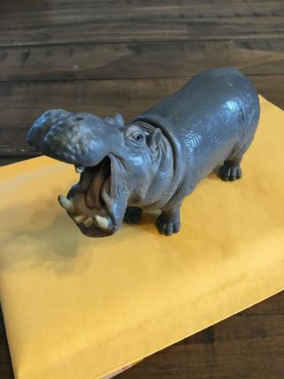 Schleich Male Hippo Hippopotamus Bull 14132 - Retired (1996) - Euc