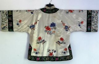 Antique Chinese Silk Embroidered Women ' s Outfit Robe and Pants 4
