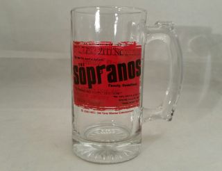 Sopranos Red And Black Beer Stein Glass Mug