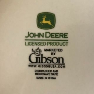 ECU Gibson John Deere Dinnerware Yellow Rim 9 