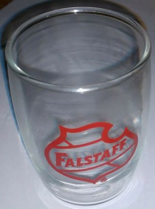 Vintage Falstaff Beer Barrel Glass 3 " 1/8 Long