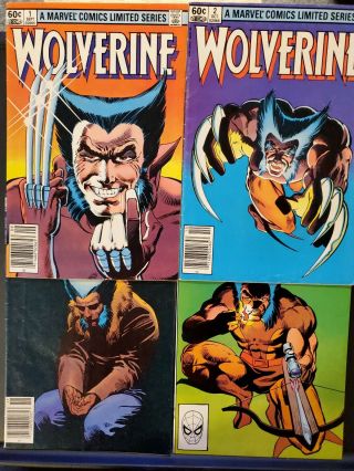 Wolverine 1 - 4 Complete Set 1 2 3 4 Frank Miller Vf Fn 1st App Yukio Marvel 1982