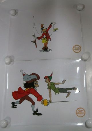 Disney Goofy & Peter Pan Captain Hook Serigraph Cels Limited Edition