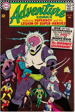 Adventure Comics 353 1967 8.  0 Vf Death Of Ferro Lad - Superboy L@@k