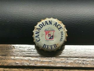 Vintage Canadian Ace Beer - Brewing Cork Bottle Cap Crown Chicago Il Manhattan