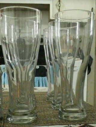 Vintage Antique Set Of 6 Beer Glasses Rare No Damage Collectible Heavy Bottoms
