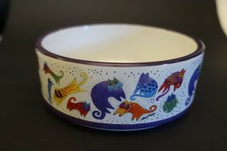 Zu55 Laurel Burch Small Cat Bowl 5 " X 2 " Porcelain