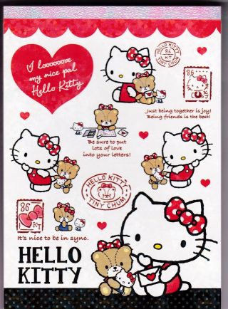 Sanrio Hello Kitty Notepad Bear Black Dots