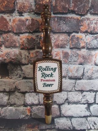 Vintage Rolling Rock Premium Beer 12 Inch Wood Beer Tap Handle