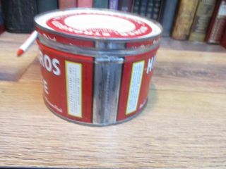 HILLS BROS 1 LB COFFEE CAN RED CAN BRAND STORE TIN MID 1900 ' S PACKED 2