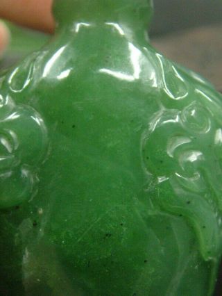 Antique Chinese Celadon Nephrite HETIAN Jade double - Lion Statues/Snuff bottle 6