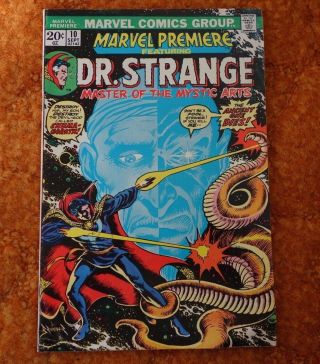 Marvel Premiere 10 Comic Book 1972 Dr Strange Marvel