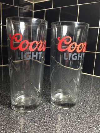 Coors Light Set Of 2 Beer Glasses