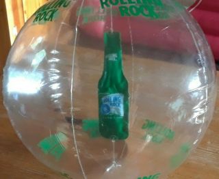 Inflatable Rolling Rock Beach Ball - Pool Float Blow Up Advertising Promo Ad