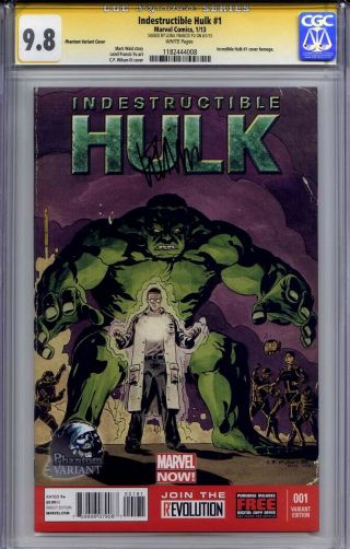 Indestructible Hulk 1 Cgc 9.  8 Ss Leinil Francis Yu (phantom Variant Cover)