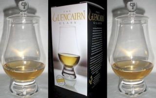 (2) Glencairn Whisky Glasses With Two Ginger Jar Tops