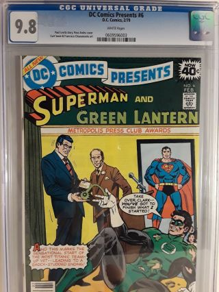 Dc Comics Presents 6 (cgc 9.  8) 1979 Superman & Green Lantern Curt Swan Art
