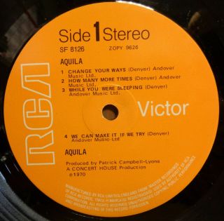 AQUILA SELF TITLED OG UK STEREO RCA VICTOR RECORDS LP SF 8126 ZOPY GATEFOLD 4